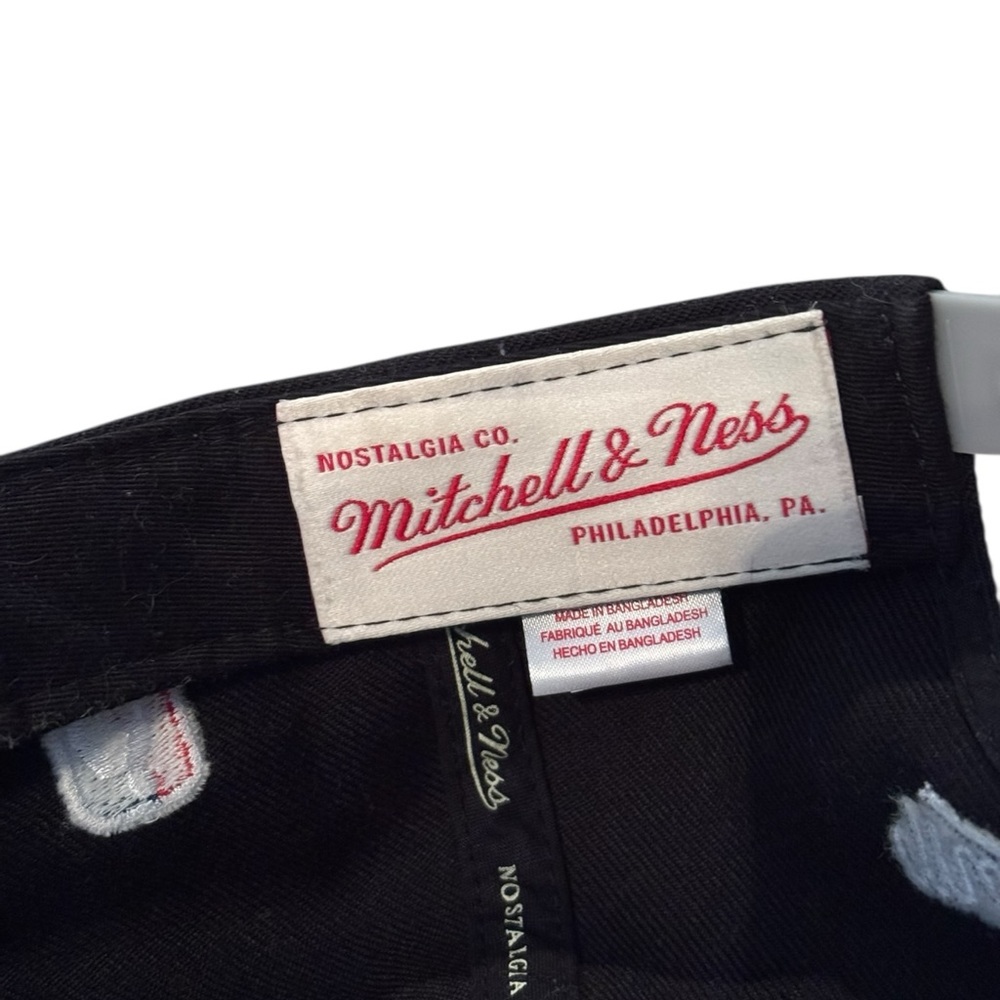San Antonio Spurs Vintage Logo Mitchell & Ness Adjustable Snap Back Hat Cap - Picture 7 of 8